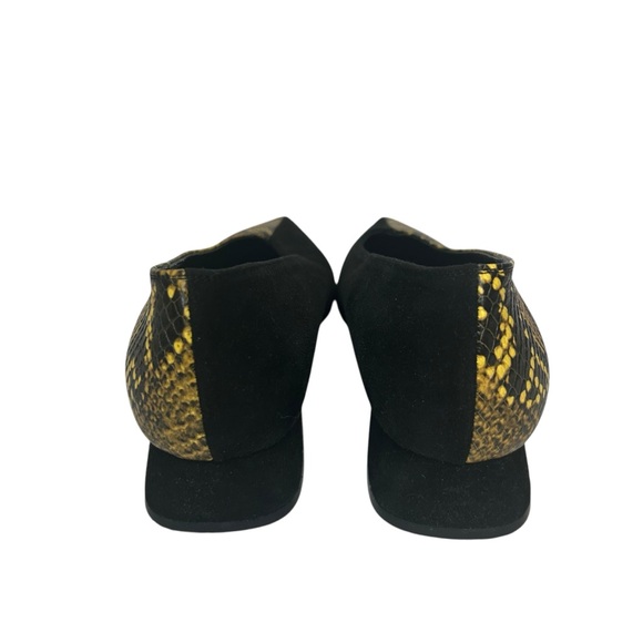 YUUL YIE Selma Pumps Sz 7.5 Yellow Python/Black - Picture 8 of 16